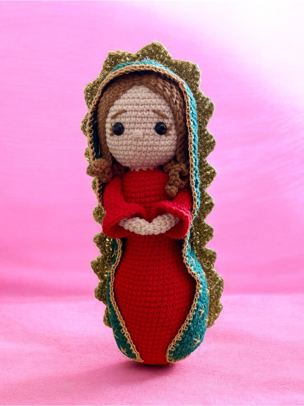 Handmade Crochet Our Lady of Guadalupe.